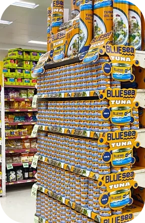 Blue Sea tuna cans